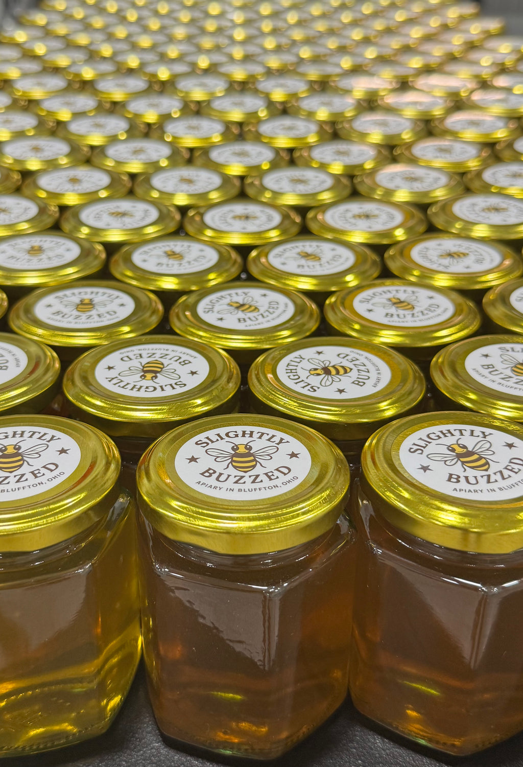 Slightly Buzzed Raw Honey -  6 ounce Jar