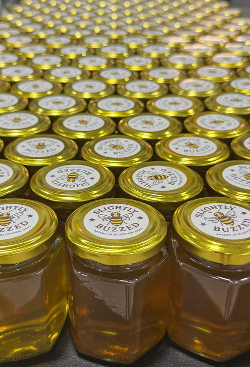 Slightly Buzzed Raw Honey -  6 ounce Jar