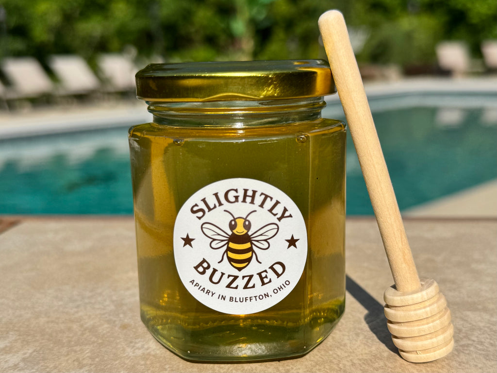 Slightly Buzzed Raw Honey -  6 ounce Jar
